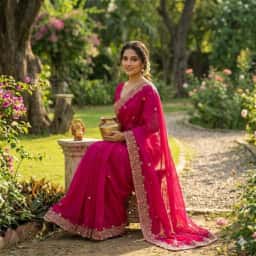 DS 745 Sarees wholesale SILK - Ethnicaa thumbnail 1